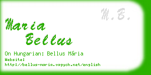 maria bellus business card